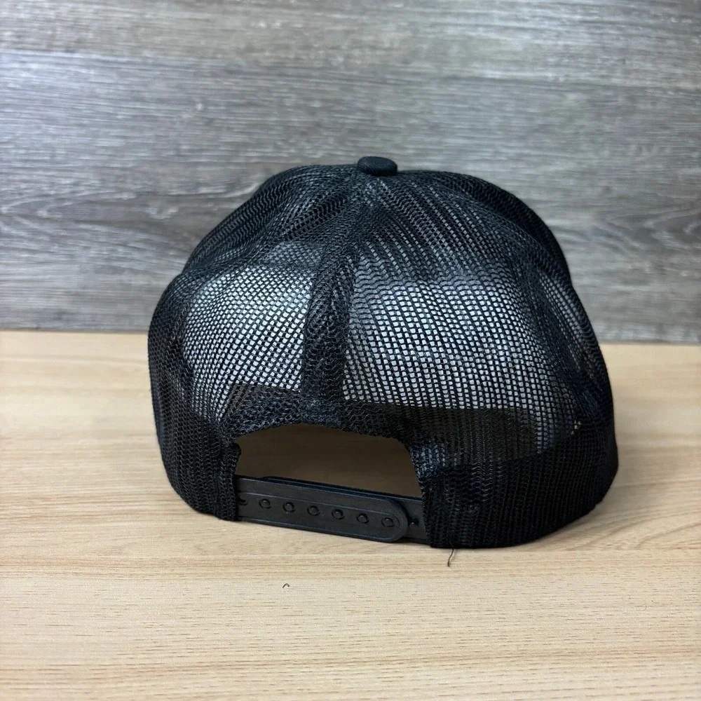Brick Linen Hat‎ Cap Snapback Black Trucker Adjustable